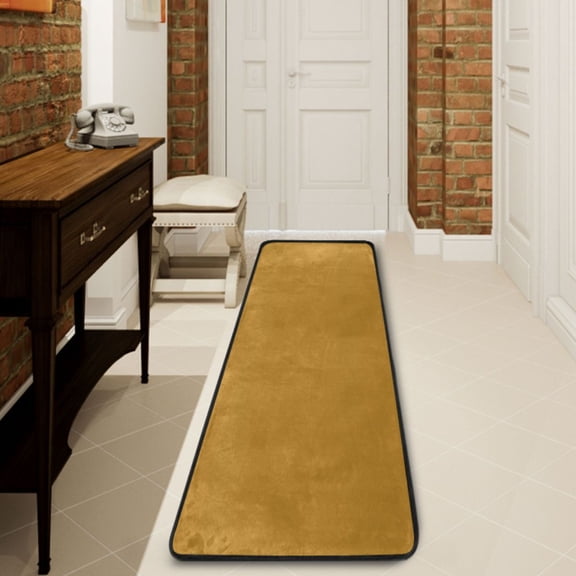 Ryvnso Dark Yellow Hallway Runner Rugs Floor Carpet Non Slip Entryway Mat 2' x 6'