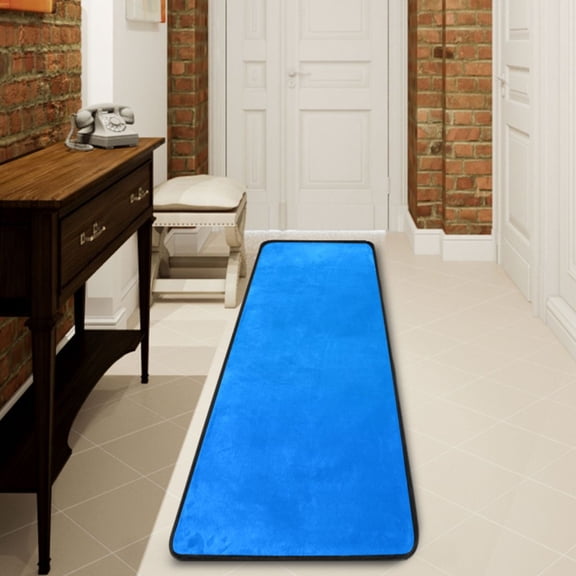 Ryvnso Deep Sky Blue Hallway Runner Rugs Floor Carpet Non Slip Entryway Mat 2' x 6'