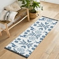 thumbnail image 1 of Ryvnso Deer Christmas Snowflakes Bedroom Runner Rug 2'x6' Hallway Area Carpet Non Slip Entryway Mat with Tassels, 1 of 8