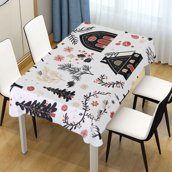 Ryvnso Deers with Trees Rectangle Table Cloth Tablecover Dinning Tablecloth 54"x54"