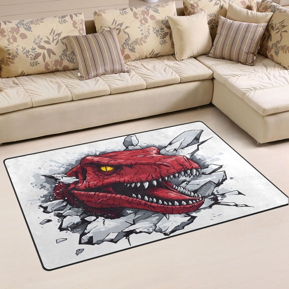 Ryvnso Dinosaur Area Floor Mat Non-Slip Carpet Soft Rugs Doormats 31" x 20"