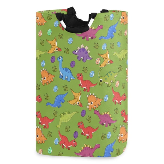 Ryvnso Dinosaur Funny Pattern Large Storage Basket with Handles Collapsible Organizer Bin Laundry Hamper