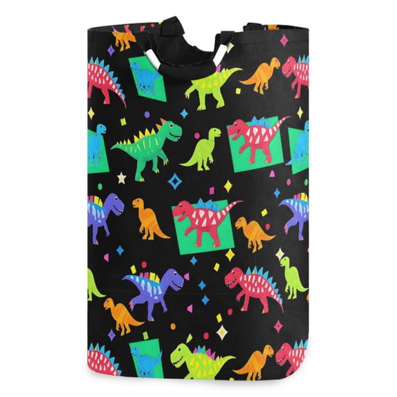 Ryvnso Dinosaur Pattern Large Storage Basket with Handles Collapsible Organizer Bin Laundry Hamper