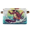 thumbnail image 1 of Ryvnso Dinosaur Skating Storage Basket Large Bin Foldable Boxes Toys Organizer 14.2x10.2x8.3in 1 PC, 1 of 8