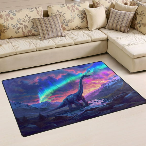 Ryvnso Dinosaur in Beautiful Sky Area Floor Mat Non-Slip Carpet Soft Rugs Doormats 31" x 20"