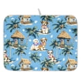 thumbnail image 1 of Ryvnso Dog Summer Palm Tree Dish Drying Mat for Kitchen Countertop 18x24 Large Dish Pad Drainer Rack Dish Sink Mats, 1 of 7