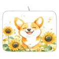 thumbnail image 1 of Ryvnso Dog Sunflowers Dish Drying Mat for Kitchen Countertop 16x18 Small Dish Pad Drainer Rack Dish Sink Mats, 1 of 7