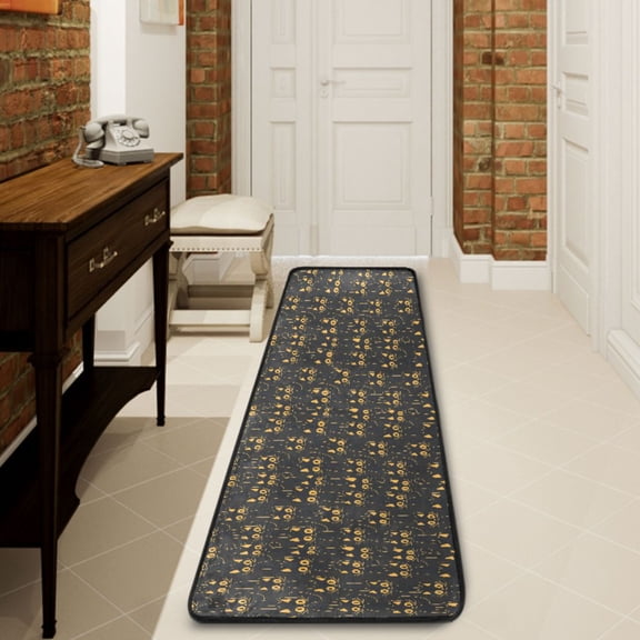 Ryvnso Doodle Cats Hallway Runner Rugs Floor Carpet Non Slip Entryway Mat 2' x 6'