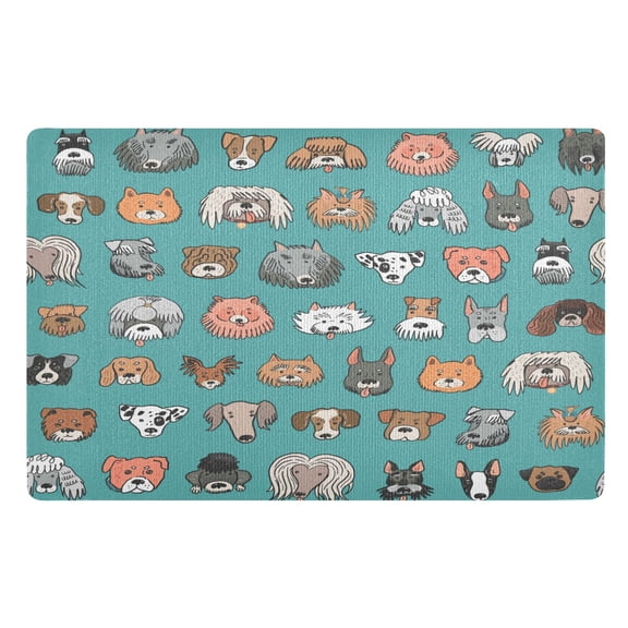 Ryvnso Door Mats Dog Funny Animals Outdoor Indoor Entrance Low Profile Floor Rugs 32"x20" Carpet