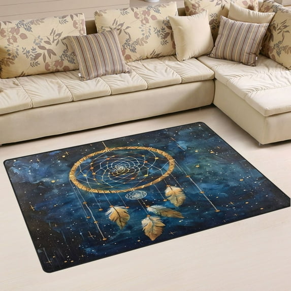 Ryvnso Dream Catcher Starry Area Floor Mat Non-Slip Carpet Soft Rugs Doormats 60" x 39"