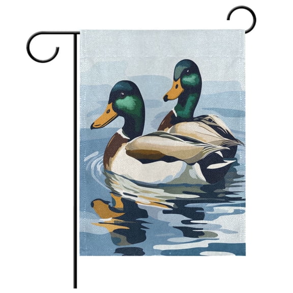 Ryvnso Ducks in Water Pattern Garden Flag 12x18 Inch Double Sided Seasonal Yard Decoration