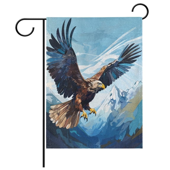 Ryvnso Eagle Flying Pattern Garden Flag 28x40 Inch Double Sided Seasonal Yard Decoration