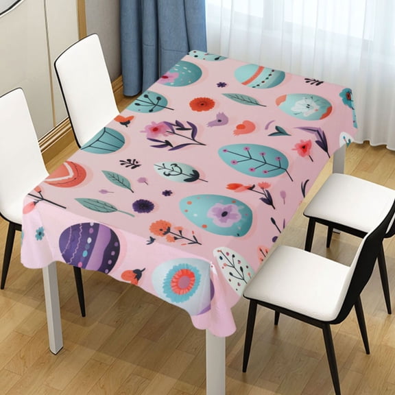 Ryvnso Easter Eggs Rectangle Table Cloth Tablecover Dinning Tablecloth 60"x120"