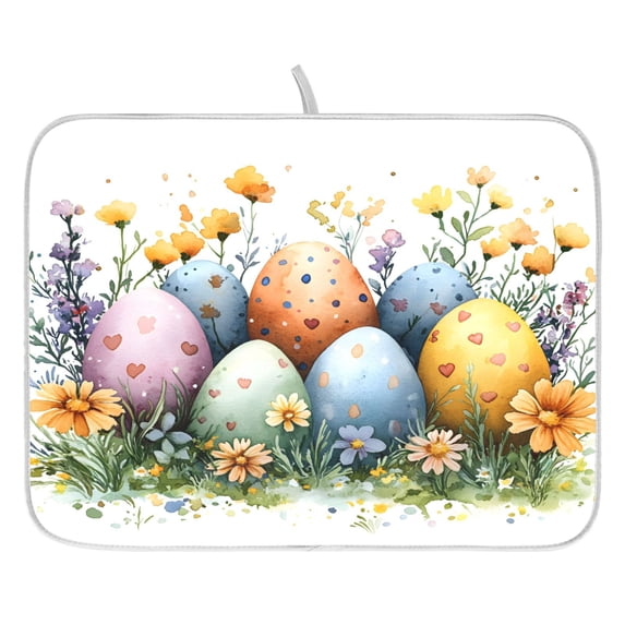 Ryvnso Eggs Dish Drying Mat for Kitchen Countertop 18x24 Large Dish Pad Drainer Rack Dish Sink Mats