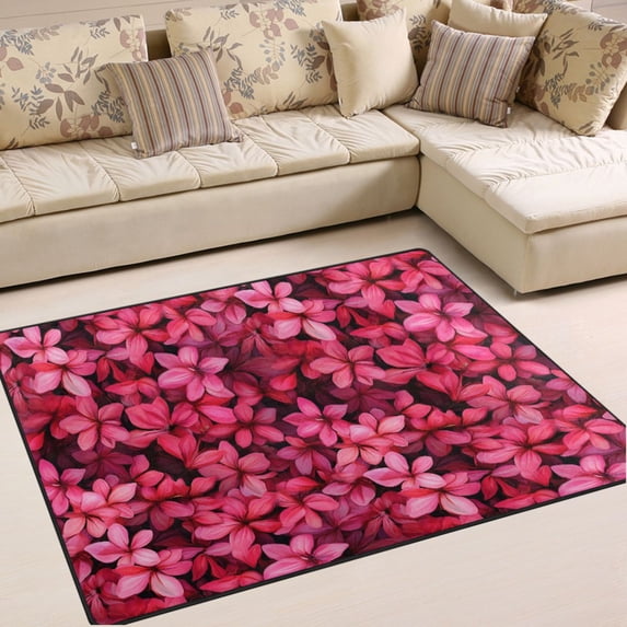 Ryvnso Elegant Tropical Floral-a5 Area Rug Floor Mats Non-Slip Home Carpet 80 x 58 inch