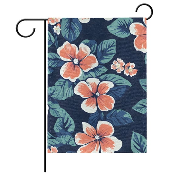Ryvnso Elegant Tropical Floral-d3 Garden Flag 12x18 Inch Double Sided Seasonal Yard Decoration
