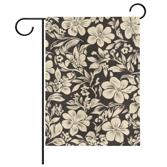 Ryvnso Elegant Tropical Floral-k6 Garden Flag 12x18 Inch Double Sided Seasonal Yard Decoration