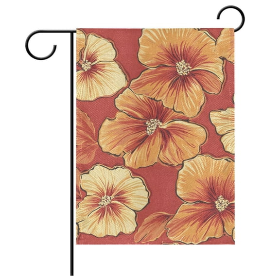 Ryvnso Elegant Tropical Floral-k8 Garden Flag 12x18 Inch Double Sided Seasonal Yard Decoration