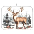 thumbnail image 1 of Ryvnso Elk Christmas Reindeer Dish Drying Mat for Kitchen Countertop 18x24 Large Dish Pad Drainer Rack Dish Sink Mats, 1 of 7