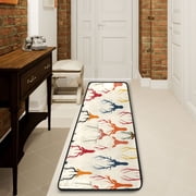 Ryvnso Elk Deer Hallway Runner Rugs Floor Carpet Non Slip Entryway Mat 2 x 6