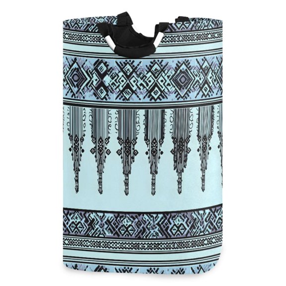 Ryvnso Ethic Aztec Pattern Large Storage Basket with Handles Collapsible Organizer Bin Laundry Hamper