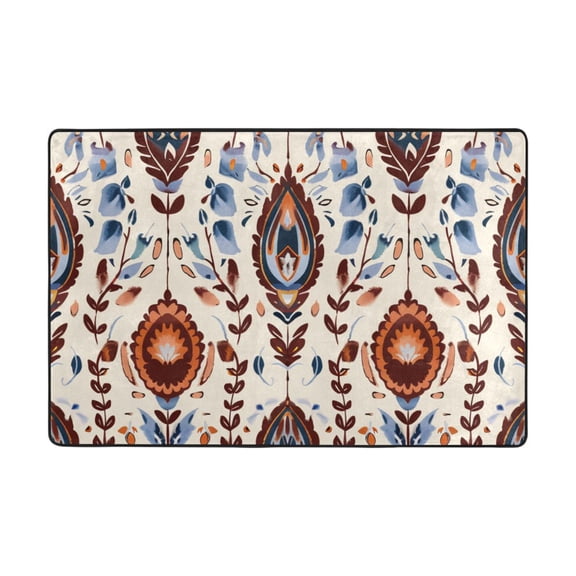 Ryvnso Ethnic Boho Totem Pattern Area Floor Mats Large Nursery Rugs Non-Slip Carpets Doormat 36" x 24"