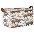 thumbnail image 1 of Ryvnso Ethnic Cute Elephant Storage Bins Large Basket Foldable Cube Toys Organizer with Handles 1 PC, 1 of 7