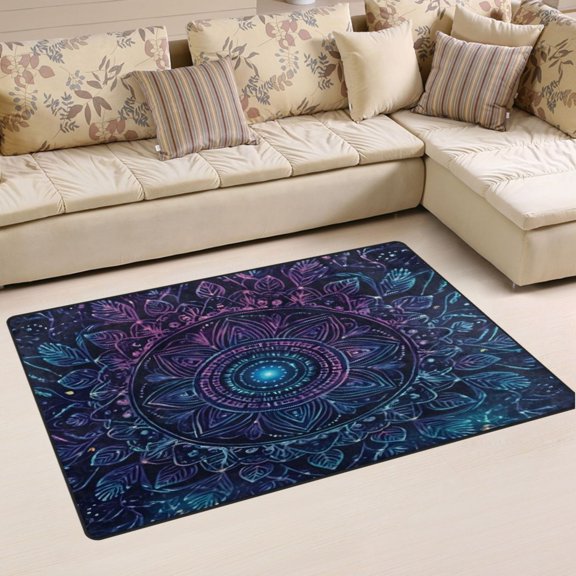 Ryvnso Ethnic Mandala Beautiful Area Floor Mat Non-Slip Carpet Soft Rugs Doormats 31" x 20"
