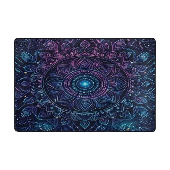 Ryvnso Ethnic Mandala Beautiful Area Floor Mats Large Nursery Rugs Non-Slip Carpets Doormat 36" x 24"
