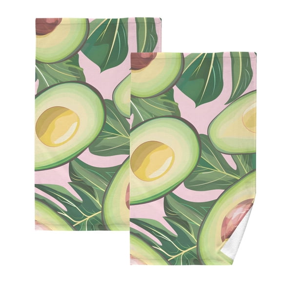 Ryvnso Exotic Avocado Cotton Hand Towels Sets Face Towel 2 PCs Bathroom Decorative