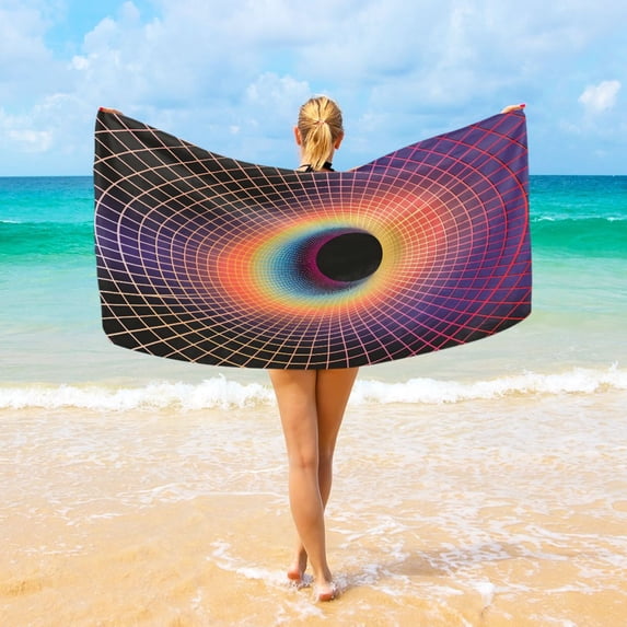 Ryvnso Falling Sensation Oversized Beach Towel Microfiber Bath Blankets Swimming Fitness 37" x 74"