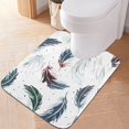thumbnail image 1 of Ryvnso Feathers Bathroom Shaggy Rugs Toilet U Shape Mat Soft Contour Rug 20"x24", 1 of 9