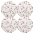 thumbnail image 1 of Ryvnso Flamingo Flowers Round Plate Mats Dining Table Placemat Set of 4 for Holiday Decoration, 1 of 7