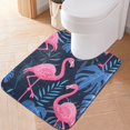 thumbnail image 1 of Ryvnso Flamingo Summer Palm Leaves Bathroom Shaggy Rugs Toilet U Shape Mat Soft Contour Rug 20"x24", 1 of 9