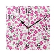 thumbnail image 1 of Ryvnso Floral Pattern Wall Clock Square Silent Non-Ticking Battery Operated 7.78", 1 of 7