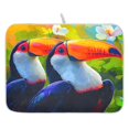 thumbnail image 1 of Ryvnso Flower Bird Oil Paint Dish Drying Mat for Kitchen Countertop 16x18 Small Dish Pad Drainer Rack Dish Sink Mats, 1 of 7