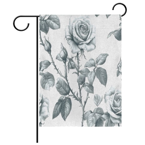 Ryvnso Flower Watercolor Pattern Garden Flag 12x18 Inch Double Sided Seasonal Yard Decoration