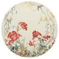thumbnail image 1 of Ryvnso Flowers on Yellow Round Plate Mats Dining Table Placemat 1 Piece for Holiday Decoration, 1 of 7