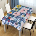 thumbnail image 1 of Ryvnso Flowers with Lattice Rectangle Table Cloth Tablecover Dinning Tablecloth 54"x54", 1 of 8