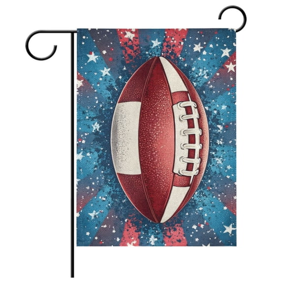 Ryvnso Football on Flag Pattern Garden Flag 28x40 Inch Double Sided Seasonal Yard Decoration