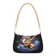 thumbnail image 1 of Ryvnso Fox Play Guitar Womens Chain Shoulder Bag Tote Handbags Clutch Hobo Purse with Zipper for Travel, 1 of 7