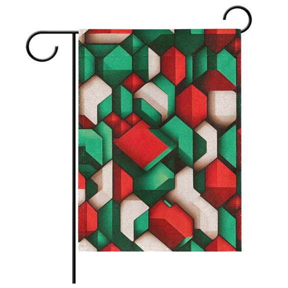Ryvnso Geometric Art Pattern Garden Flag 12x18 Inch Double Sided Seasonal Yard Decoration