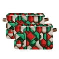 thumbnail image 1 of Ryvnso Geometric Art Pattern Storage Basket Large Bin Foldable Boxes Toys Organizer 14.2x10.2x8.3in 2 PCs, 1 of 8