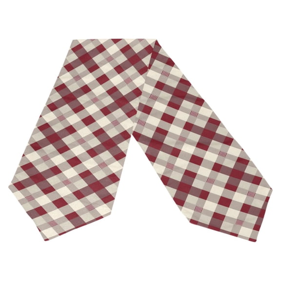 Ryvnso Geometric Checkered Grid Pattern Table Runner Tablecloth Home Decoration 13 x 70 inches