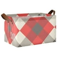 thumbnail image 1 of Ryvnso Geometry Checkered Grid Print Storage Bins Large Basket Foldable Cube Toys Organizer with Handles 1 PC, 1 of 7