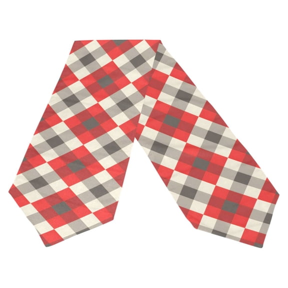 Ryvnso Geometry Checkered Grid Print Table Runner Tablecloth Home Decoration 13 x 70 inches