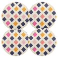 thumbnail image 1 of Ryvnso Geometry Colorful Round Plate Mats Dining Table Placemat Set of 4 for Holiday Decoration, 1 of 7