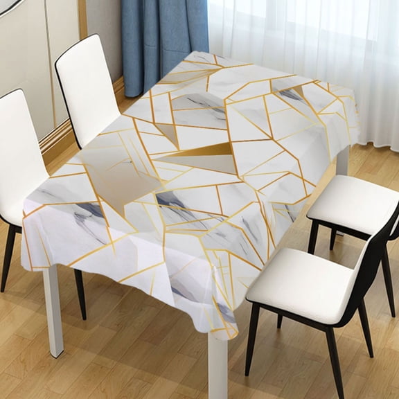 Ryvnso Geometry Marble Rectangle Table Cloth Tablecover Dinning Tablecloth 54"x72"