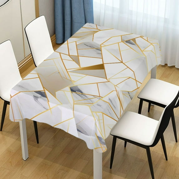 Ryvnso Geometry Marble Rectangle Table Cloth Tablecover Dinning Tablecloth 60"x120"