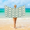 thumbnail image 1 of Ryvnso Geometry Pattern Flower Oversized Beach Towel Microfiber Bath Blankets Swimming Fitness 37" x 74", 1 of 5